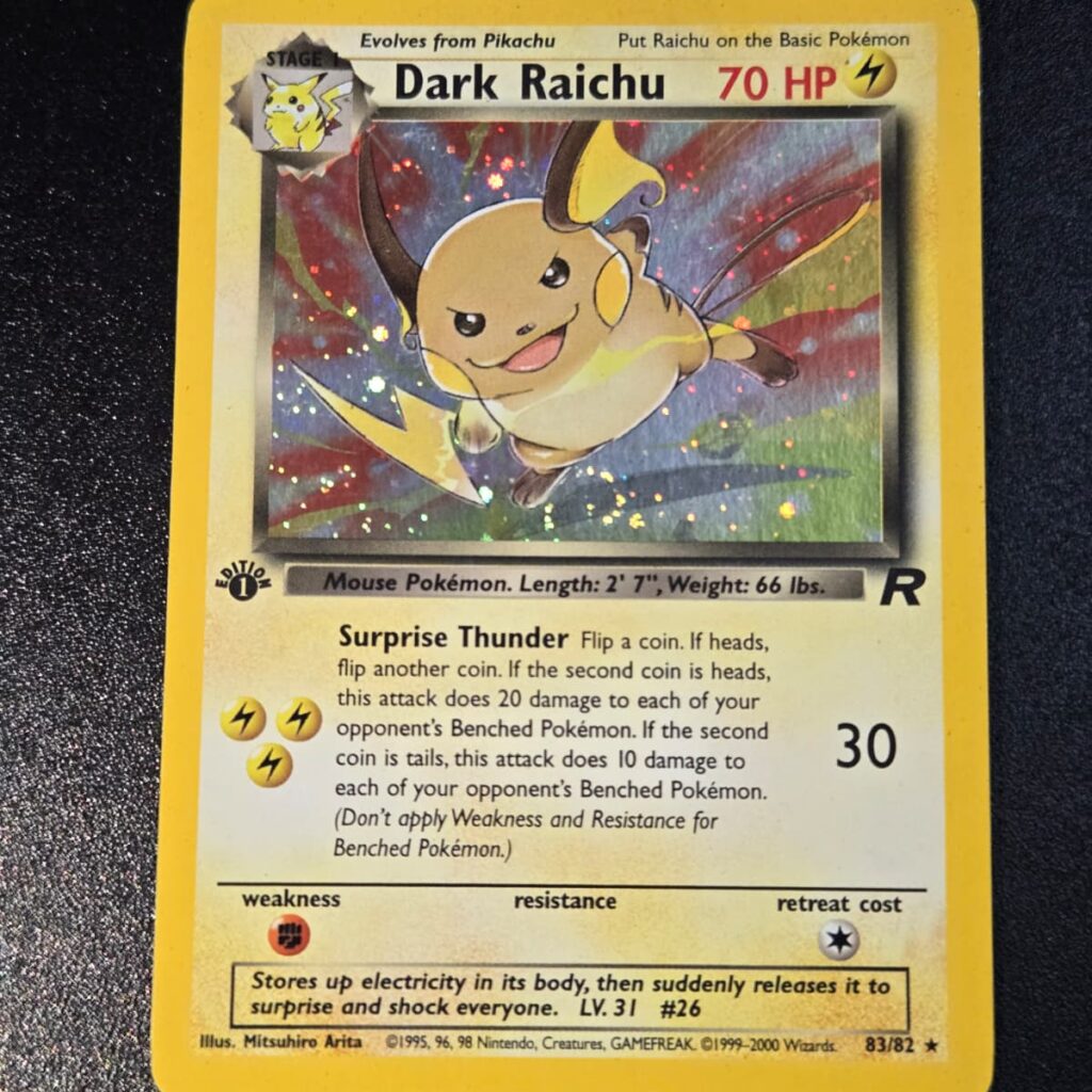 Dark Raichu 83/82 Team Rocket 1st Edition Holo Rare
