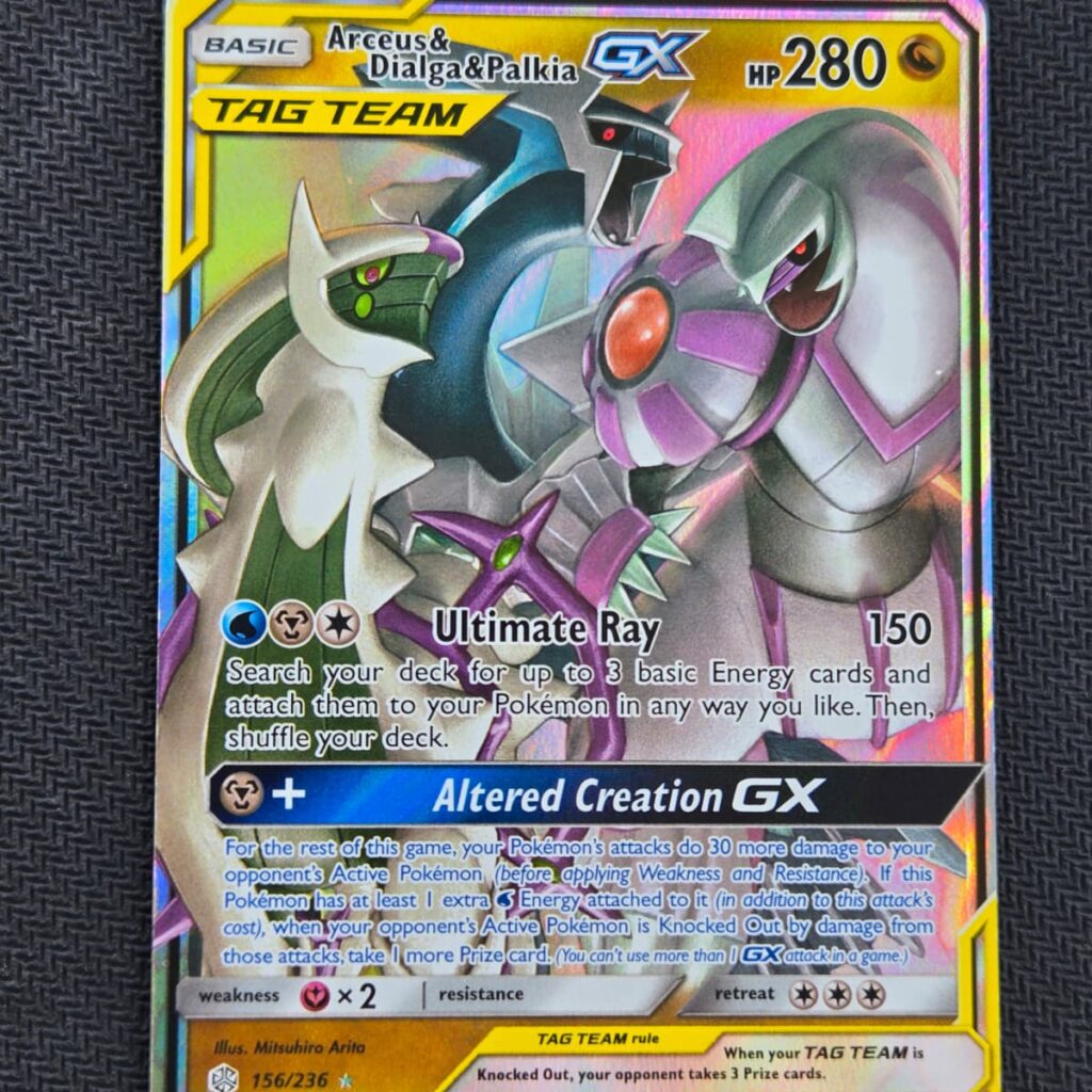 Arceus & Dialga & Palkia GX 156/236 Cosmic Eclipse Ultra Rare