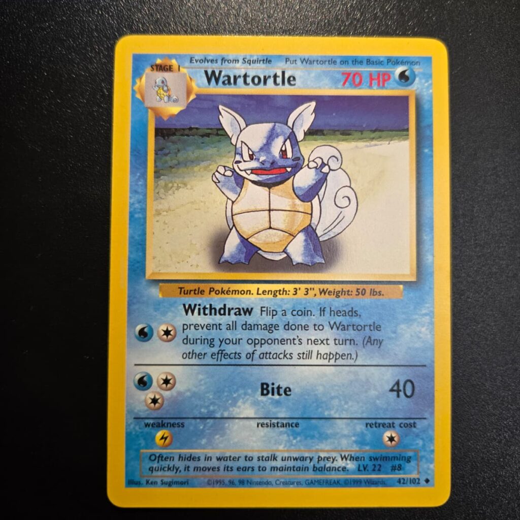 Wartortle 42/102 Base Set Uncommon